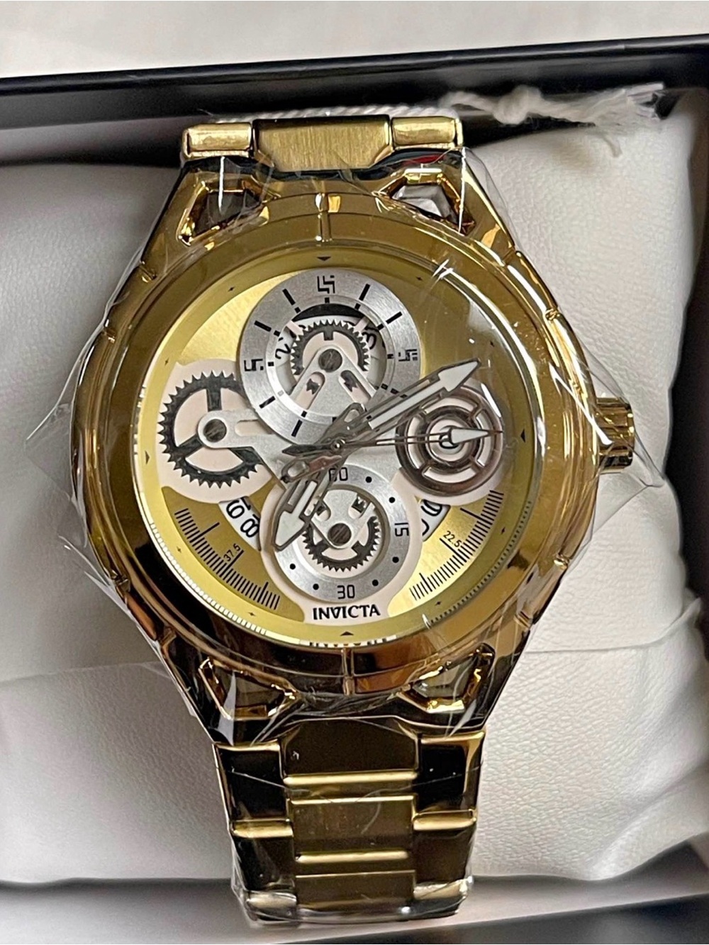 Invicta S1Rally  79013- S1 Men 44 mm Metal Gold Silver + Gold Dial Ax32 Quartz